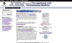 Screenshot di Journal of Occupational & Environmental Medicine