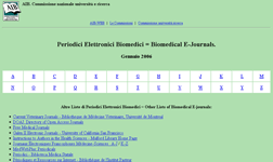 Screenshot di Periodici Elettronici Biomedici = Biomedical E-Journals