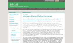 Screenshot di Laboratory chemical safety summaries